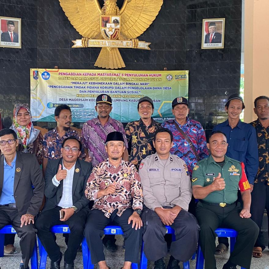 Sosialisasi Hukum dalam rangka Kuliah kerja nyata (KKN) Universitas Sunan Bonang Tuban